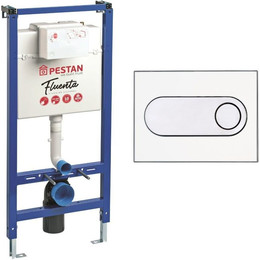 Инсталляция для унитаза Pestan Fluenta SET40006356OW (кнопка Onyx белая) фото 