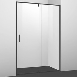 Душевая дверь WasserKraft Elbe 100 см 74P12, черный/прозрачное фото 