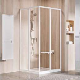 Душевое ограждение Ravak Supernova SRV2-S+SRV2-S-75x75 см 14V301O2Z1 белый/прозрачное фото 