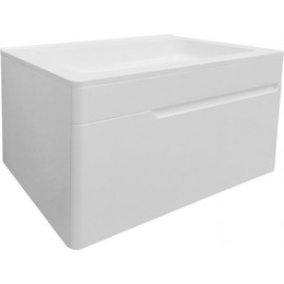 Тумба подвесная с раковиной Эстет Kare Luxe 80 см (1 ящик) ФР-00005718 фото 