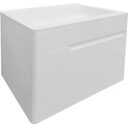 Тумба подвесная с раковиной Эстет Kare Luxe 60 см (1 ящик) ФР-00007077 фото 