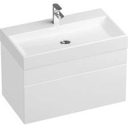 Тумба подвесная с раковиной Ravak SD Natural 80 см X000001052, белый фото 