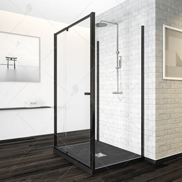 Душевое ограждение RGW PA-44B 70x80 см 04084478-014, черный/прозрачное фото 