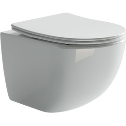 Унитаз подвесной ceramicanova Forma Rimless CN3009 с тонкой крышкой микролифт фото 