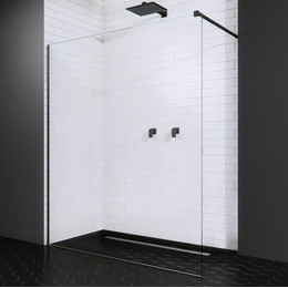 Душевая перегородка Radaway Modo New Black II 85x200 см 389085-54-01 (стекло 8 мм), черный/прозрачное фото 