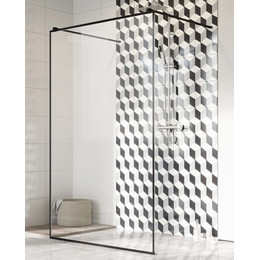 Душевая перегородка Radaway Modo New Black I Frame 140x200 см 388144-54-58 (стекло 8 мм), черный/прозрачное фото 