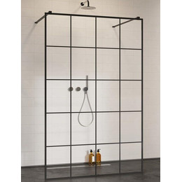 Душевая перегородка Radaway Modo X Black I Factory 140x200 см 388344-54-57 (стекло 10 мм), черный/прозрачное фото 