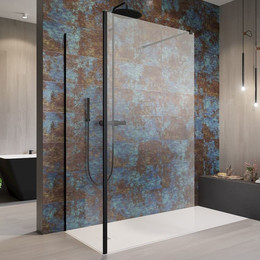 Душевое ограждение Radaway Modo New Black IV 130x75 см (стекло 8 мм), черный/прозрачное фото 