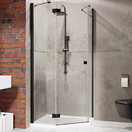 Душевое ограждение Radaway Essenza New Black PTJ 80x90 см L, черный/прозрачное фото 