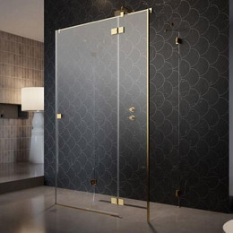 Душевое ограждение Radaway Essenza Pro Gold KDJ+S 90x75 см R, золото/прозрачное фото 
