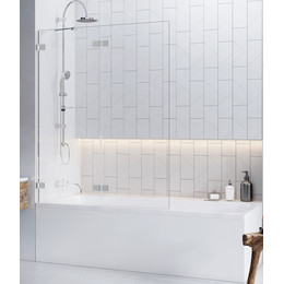 Шторка для ванны Radaway Euphoria PND II 110 см 10008110-01-01L (стекло 8 мм), хром/прозрачное фото 