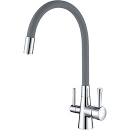 Смеситель для кухни Lemark Comfort LM3075C-Gray, хром/серый фото 