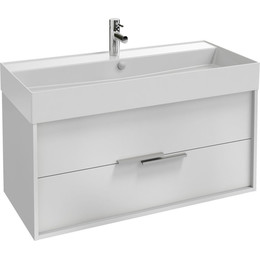 Тумба подвесная с раковиной Jacob Delafon Vivienne 100 см EB1508-N18-N18, белый меламин фото 