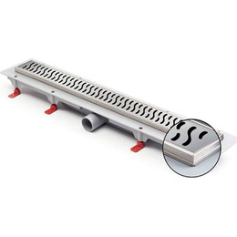 Трап Azario Harmony 75 см CH 750 H, хром матовый, Цвет производителя: хром матовый, Размер трапа: 750 фото 