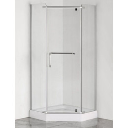 Душевое ограждение Loranto CS-816S B 100x100 см, сатин/прозрачное фото 