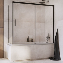 Шторка для ванны Radaway Idea Black PN DWJ+S 140x70 см R, черный/прозрачное фото 