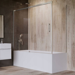 Шторка для ванны Radaway Idea PN DWJ + S 150x70 см L, хром/прозрачное фото 