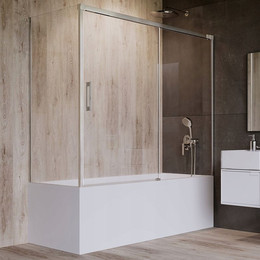Шторка для ванны Radaway Idea PN DWJ + S 170x80 см R, хром/прозрачное фото 