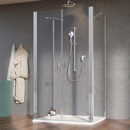 Душевое ограждение Radaway Nes DWD+2S 110x75 см, хром/прозрачное фото 