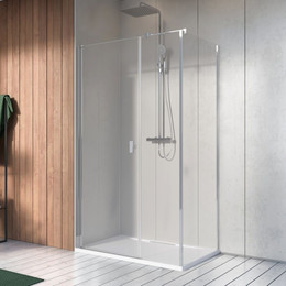 Душевое ограждение Radaway Nes 8 KDS I + S1 120x90 см L (стекло 8 мм), хром/прозрачное фото 