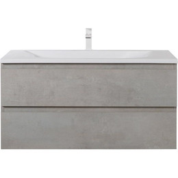 Тумба подвесная с раковиной Cezares MOLVENO-100-2C-SO-BET 100 см, Beton фото 