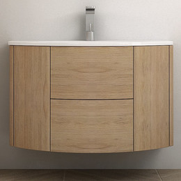 Тумба подвесная с раковиной Cezares Eden 90 см 55073, Rovere tabacco фото 