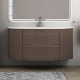 Тумба подвесная с раковиной Cezares Eden 120 см 54408, Rovere scuro фото 