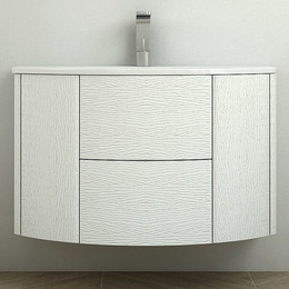 Тумба подвесная с раковиной Cezares Eden 90 см 55072, Frassino bianco фото 