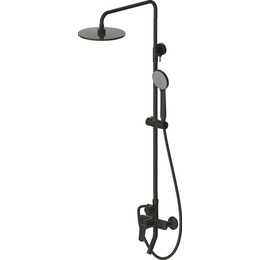 Душевая стойка Bravat Rhein F6429564BW-A-ENG, черный матовый фото 
