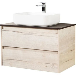 Тумба подвесная со столешницей BelBagno KRAFT-1000-2C-SO-RGB 100 см, Rovere Galifax Bianco/Stone фото 