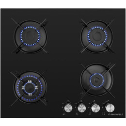 Газовая варочная поверхность Maunfeld EGHG.64.13STS-EB (чёрное стекло) фото 