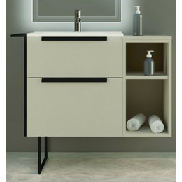 Тумба подвесная с раковиной Cezares Urban 60 см 55156, Spatolato bianco фото 