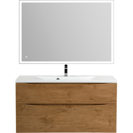 Тумба подвесная с раковиной BelBagno MARINO-H60-1000-2C-SO-RN-P 100 см, Rovere Nature фото 