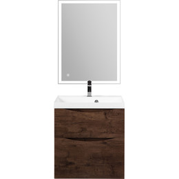 Тумба подвесная с раковиной BelBagno MARINO-H60-700-2C-SO-RW-P 70 см, Rovere Moro фото 