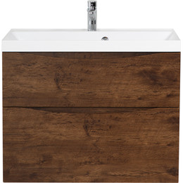 Тумба подвесная с раковиной BelBagno MARINO-H60-800-2C-SO-RW-P 80 см, Rovere Moro фото 