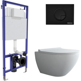 Инсталляция Berges Wasserhaus Novum с подвесным унитазом Puma Rimless 043268 фото 