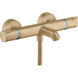 Смеситель для ванны с термостатом Hansgrohe Ecostat Comfort 13114140, шлифованная бронза фото 