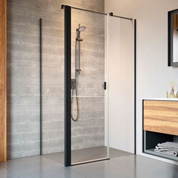 Душевое ограждение Radaway Nes 8 Black KDS II 120x100 см R (стекло 8 мм), черный/прозрачное фото 