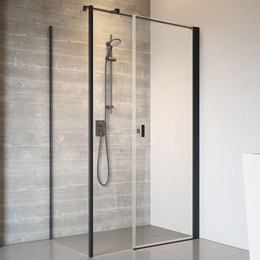 Душевое ограждение Radaway Nes Black KDS I 140x100 см R, черный/прозрачное фото 