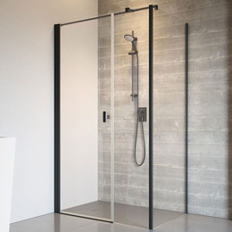 Душевое ограждение Radaway Nes Black KDS I 140x80 см L, черный/прозрачное фото 