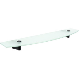 Стеклянная полка Fixsen Trend 52 см FX-97803, цвет чёрный матовый фото 