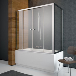 Шторка для ванны Radaway Vesta DWD+S 150x80 см, хром/прозрачное фото 