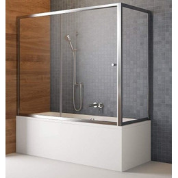 Шторка для ванны Radaway Vesta DWJ+S 140x75 см, хром/прозрачное фото 
