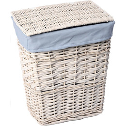 Корзина для белья WasserKraft Lippe 43 см WB-450-M, цвет белый фото 