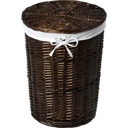 Корзина для белья WasserKraft Elbe 39 см WB-740-M, цвет тёмно-коричневый фото 
