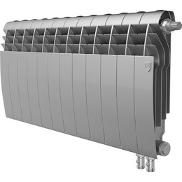 Радиатор Royal Thermo BiLiner 350 VD Silver Satin 960х430 мм (12 секций) фото 