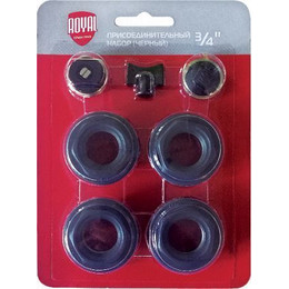 Набор присоединительный Royal Thermo 3/4 RT03.1-1, чёрный фото 