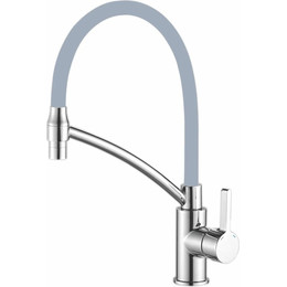 Смеситель для кухни Haiba HB73643-3, хром/серый фото 