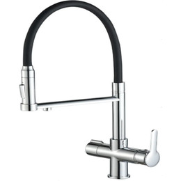 Смеситель для кухни Haiba HB76854, хром/черный фото 