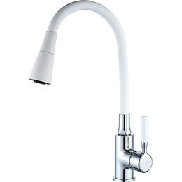 Смеситель для кухни Ledeme L4199-3, белый/хром фото 
